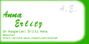 anna erlitz business card